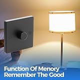 Thyristor LED Dimmer Switch 5-200W AC200-240V Black Memory Function view 4