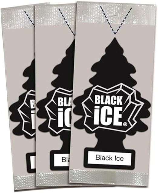 Air Freshener Black Ice Little Trees 3Pack Amazon.co.uk Car & Motorbike