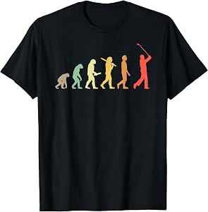 Retro Golf Evolution Gift for Golfers & Golf Players T-Shirt