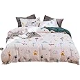 Dinosaur Duvet Cover Cute Animal Printed Comforter Cover King Size for Boys Teens Kids Lovely Dinosaur Pattern Bedding Set Girls Women Home Bedroom Decor 3Pcs Soft Reversible Bedclothes, Zipper
