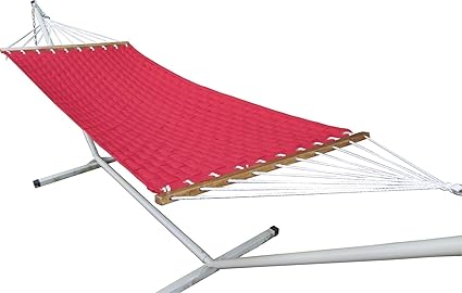 Oak N Oak 55 Wide Soft weave quilted hammock - Red