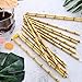Maxdot 150 Pack Biodegradable Bamboo Print Paper Drinking Straws for Drinks, Juices, Smoothies, Shakes, Party Supplies