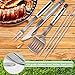 Extreme Salmon BBQ Grill Tools Set Grilling Utensil Set 7-Piece Heavy Duty Stainless Steel Accessories Kit for Barbecue Includes Spatula, Tongs, Fork, and Skewers Ideal Barbecue Gift for Grill Lovers