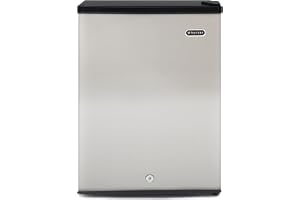 Whynter Upright Freezer with Lock, 2.1 Cu. Ft. Small Freezer Mini Freezer for Bedrooms, Dorms, Garages, Offices CUF-210SS, Stainless Steel Energy Star