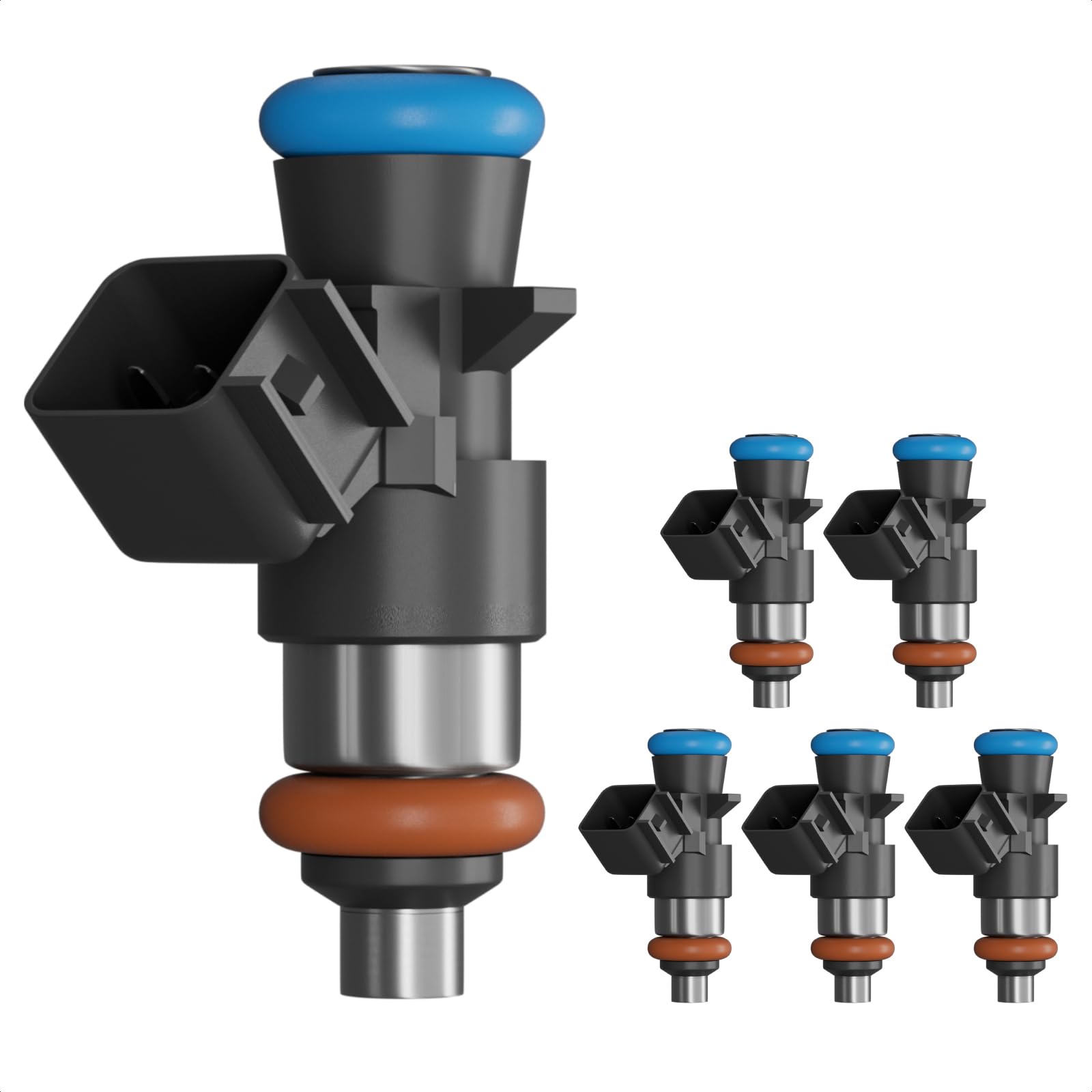 Photo 1 of Blycorul 4 Holes Fuel Injectors 0280158233 Fit for 2011-2019 Chrysler 200 300, Dodge Challenger Charger Durango, Jeep Grand Cherokee Wrangler, Ram 1500 2500 3500 3.6L Replaces 05184085AC Set of 6