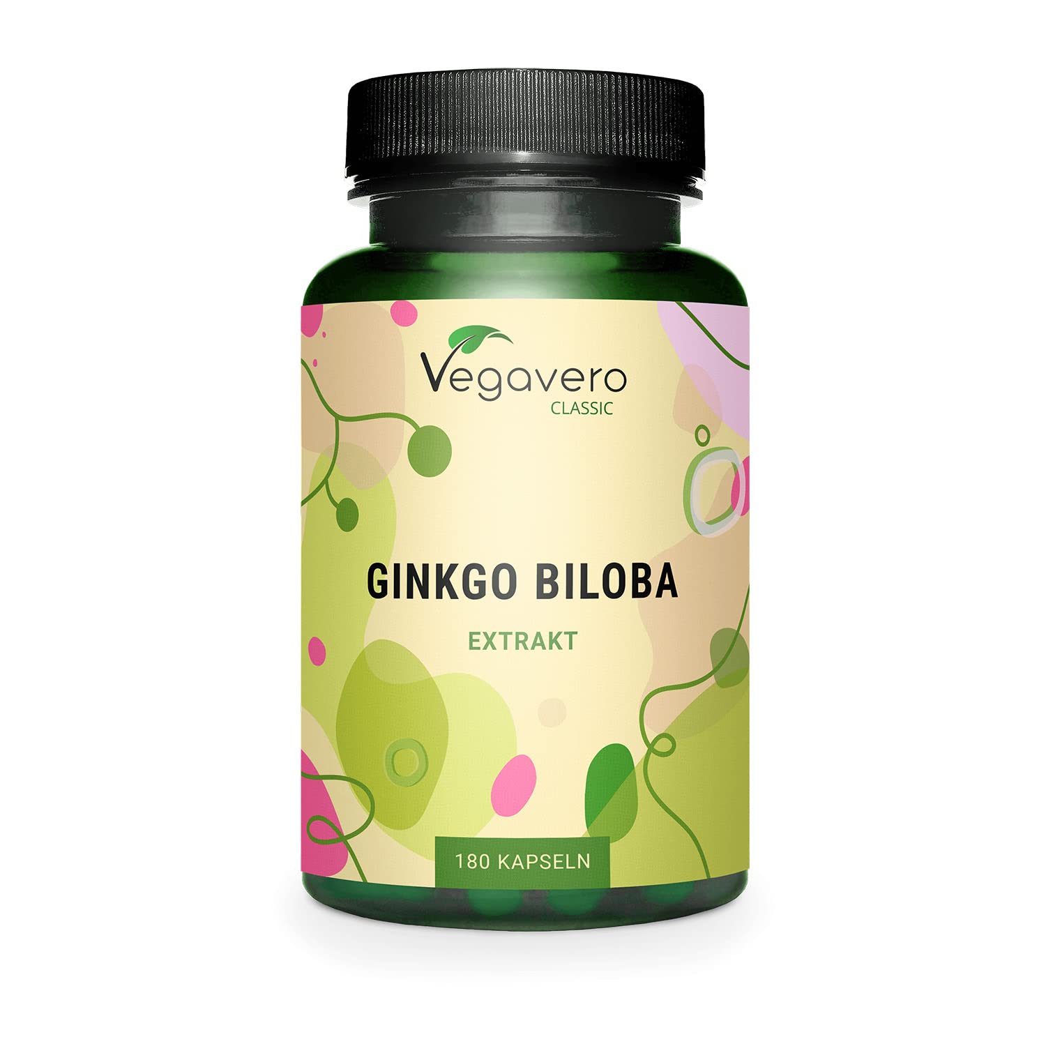Vegavero Ginkgo Biloba 6000 mg | High Strength 50:1 Extract | 6 Month Supply | NO Additives, Lab-Tested | 24% Glycosides + 6% Lactones | 180 Vegan Capsules