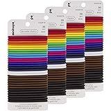 minihope no-metal girls elastic hair ties, girl's mixed color elastics, 4mm Hair elastics 120 Count,Value pack.…