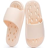 GOEWY Shower Shoes with Drain Holes Massage Granules for Women Men Gym Shower Slippers Slides Quick Drying Bathroom Beach Sandals Lightweight Non-Slip