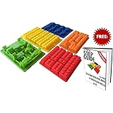 5 Lego Candy Molds / Ice Cube Silicone Trays + Bonus Recipe Guide eBook For Chocolate, Gummies & More