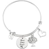 AHAETH Oma Gifts for Grandma Women Birthday Bracelet in German Xmas Present from Grandkids Granddaughters Worlds Best Oma Bracelets