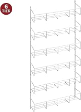 Vinsani 6 Tier Spice Rack Organiser Wall Mounted Silver Chrome view 9