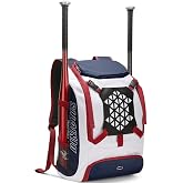 Dinictis Youth Baseball &amp; Softball Bag Backpack with Helmet Holder | Lightweight &amp; Durable, 900D Oxford Fabric, Cleat Compartment, Fence Hook, Large Capacity