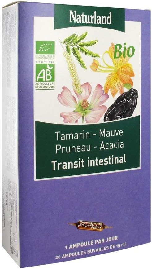 Naturland Organic Tamarind Mallow Prune Acacia 20 Drinkable Phials of 15ml