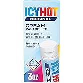 Icy Hot Original Pain Relief Cream, Fast-Acting Pain Relief with Menthol 10% and Methyl Salicylate 30%, Ice and Heat Contrast