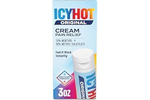 Icy Hot Original Pain Relief Cream, Fast-Acting Pain Relief with Menthol 10% and Methyl Salicylate 30%, Ice and Heat Contrast Therapy for Backaches, Joints, Muscle Strains and Arthritis, 3 oz