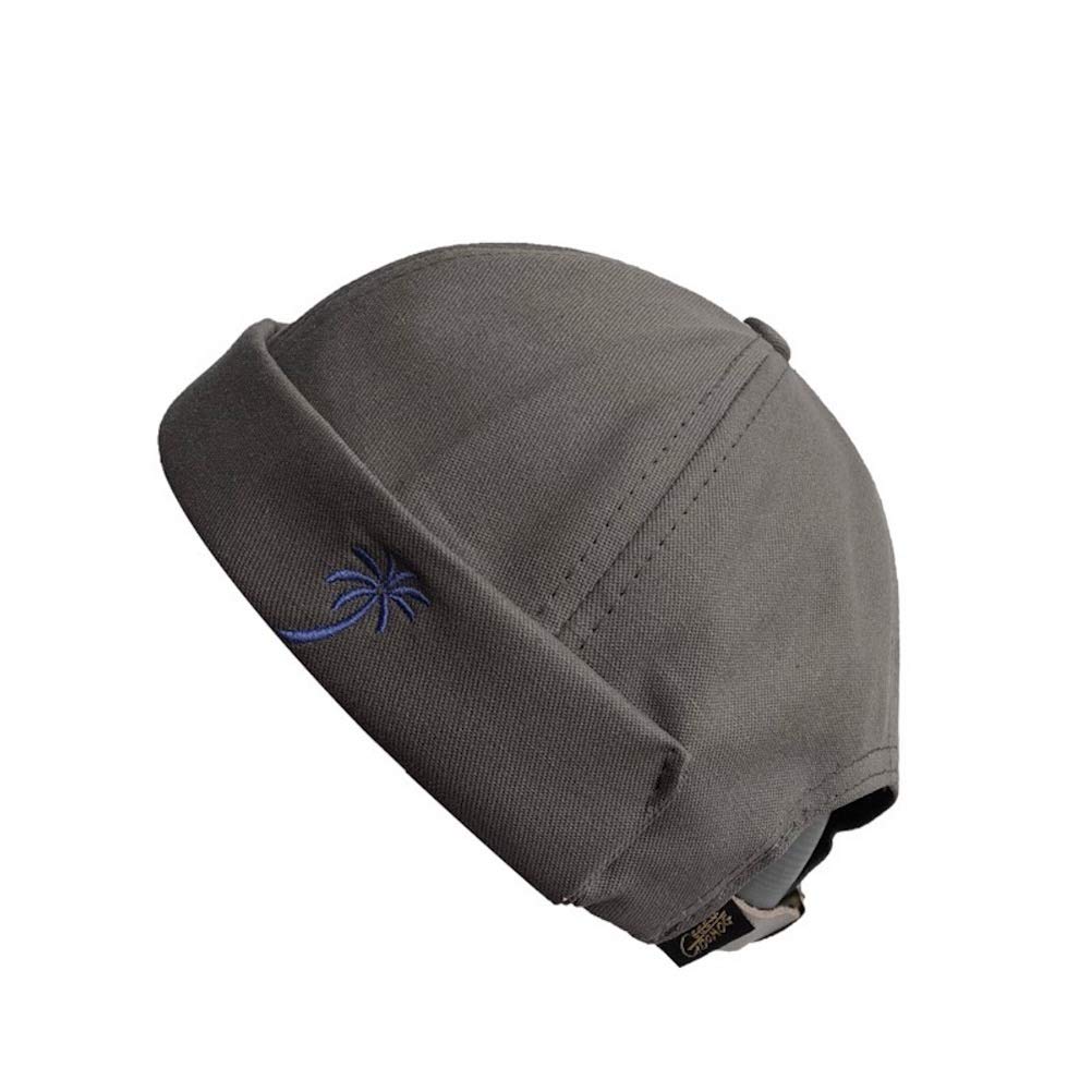 CMUNDLJQEvetin Docker Hat Adjustable Sailor Hat Harbour Hat Biker Cap Baseball Cap Docker Cap Wearable All Year Round Brimless Hat Rolled Cuff Harbour Hat - Multicolour - Medium