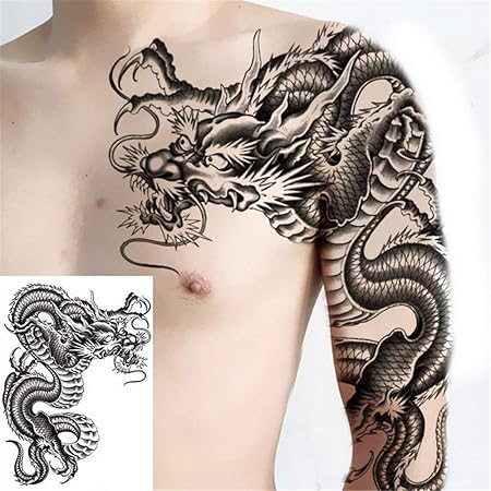 Tzxdbh 3pcs Tatoo Grands Hommes épaule Tatouages Garçons