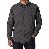 Harley-Davidson Men's Willie G Skull Long Sleeve Shirt, Gray - 99057-24VM