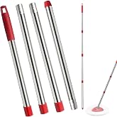 Fazlynyi Spin Mop Replacement Handle, 4-Section 30-to-58 inch Mop Replacement Stick Compatible with Ocedar Mop Handle for Easy Wring Mop Refills, Germany Screw Joint(Mop Head&amp;Base not Include)