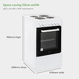 Willow WE50SSW 62L Freestanding Electric Cooker White 50cm Hob view 8