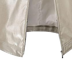 SWJGLITTR Men Slim Fit Motorcyle Leather Jacket