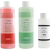 8oz. pH Calibration Buffer Solution Kit (pH 4.00 & 7.00), Plus 4oz. 3M KCL Storage Solution for pH/ORP Electrodes