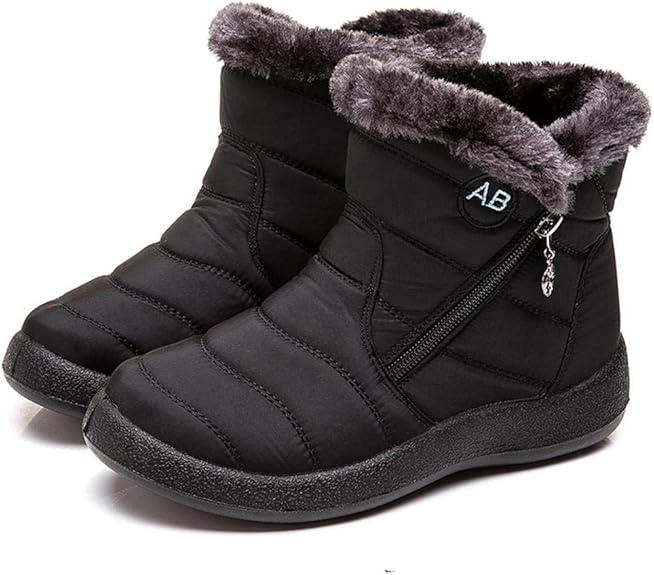 Women's Winter Snow Boots Ankle Short Boots Slip On Waterproof Outdoor