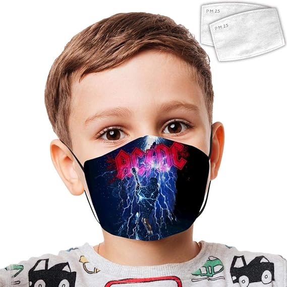 Amazon Com Zsdafghkkk Kids Halloween Mouth Face Mask Acdc Thunderstruck Windproof Sports Mask Anti Dust For Boys Girls Home Kitchen
