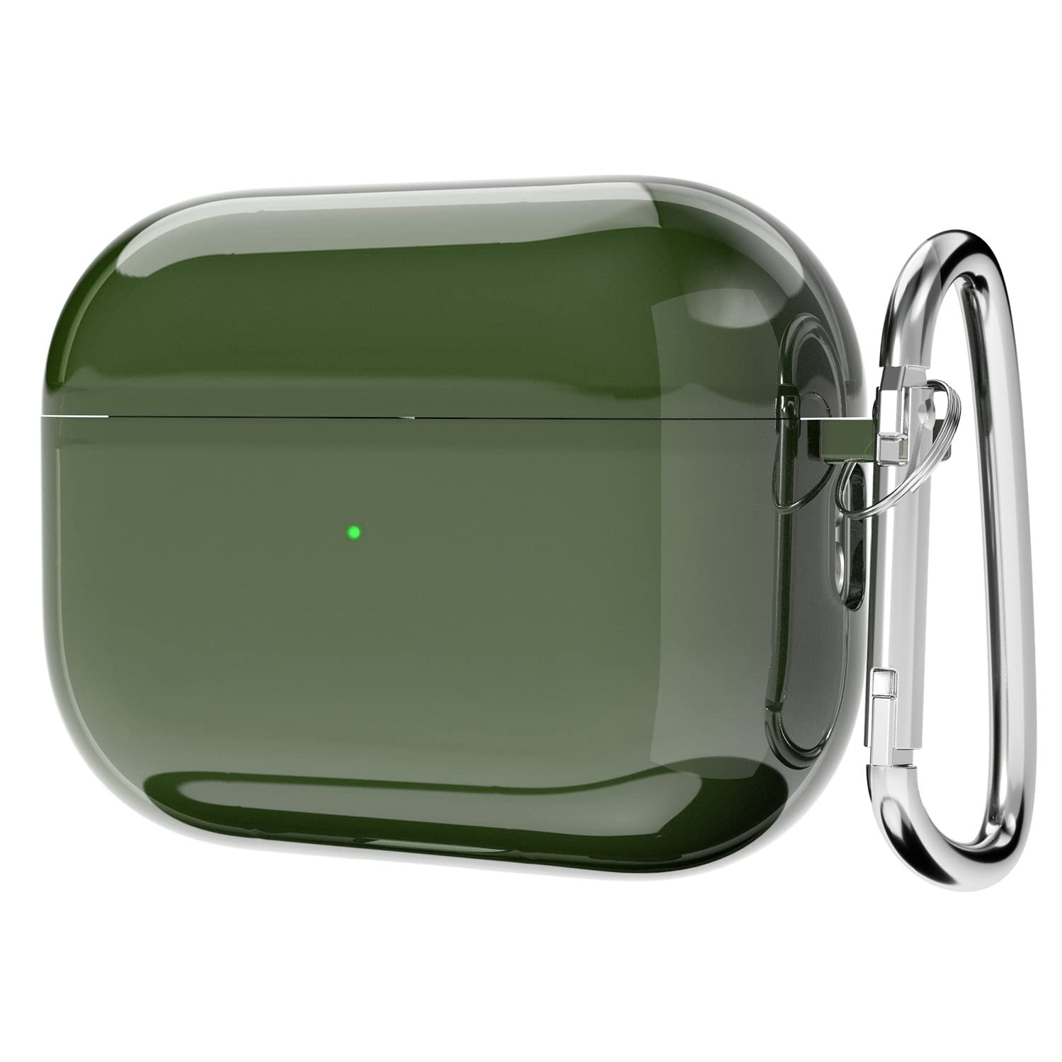 Svanove for Airpods Pro 2 Case Clear Hard Plastic, Transparent Simple Cute Airpods Pro 2nd Generation Case with Keychain, Y2k Aesthetic Trendy Airpods Cover Accessories for Women Girl, Green