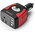 BESTEK 150W Power Inverter 12V to 110V Voltage Converter Car Charger Power Adapter with 3.1A Dual USB Charging Ports