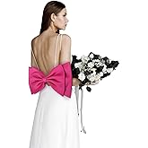 Bencailor Big Satin Bow for Wedding Dress Detachable Bow for Dress Bride Formal Wedding Outfit Accessories