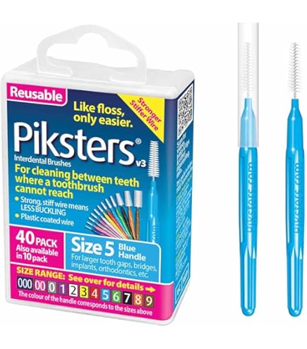 Piksters Interdental Brush Size 5 Blue | 40 Pack 784922614926 - View #4