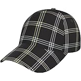 Vintage Cute Plaid Baseball Cap for Men Women,Adjustable Dad Hat Baseball Hat Summer Snapback Cap Outdoor