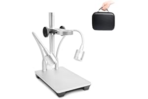 Aluminum Alloy Stand for USB/WiFi/LCD Digital Microscope Camera, Cainda Universal Metal Stand Holder