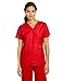 WonderWink Women's Peek-A-Boo Top, Red, Medium