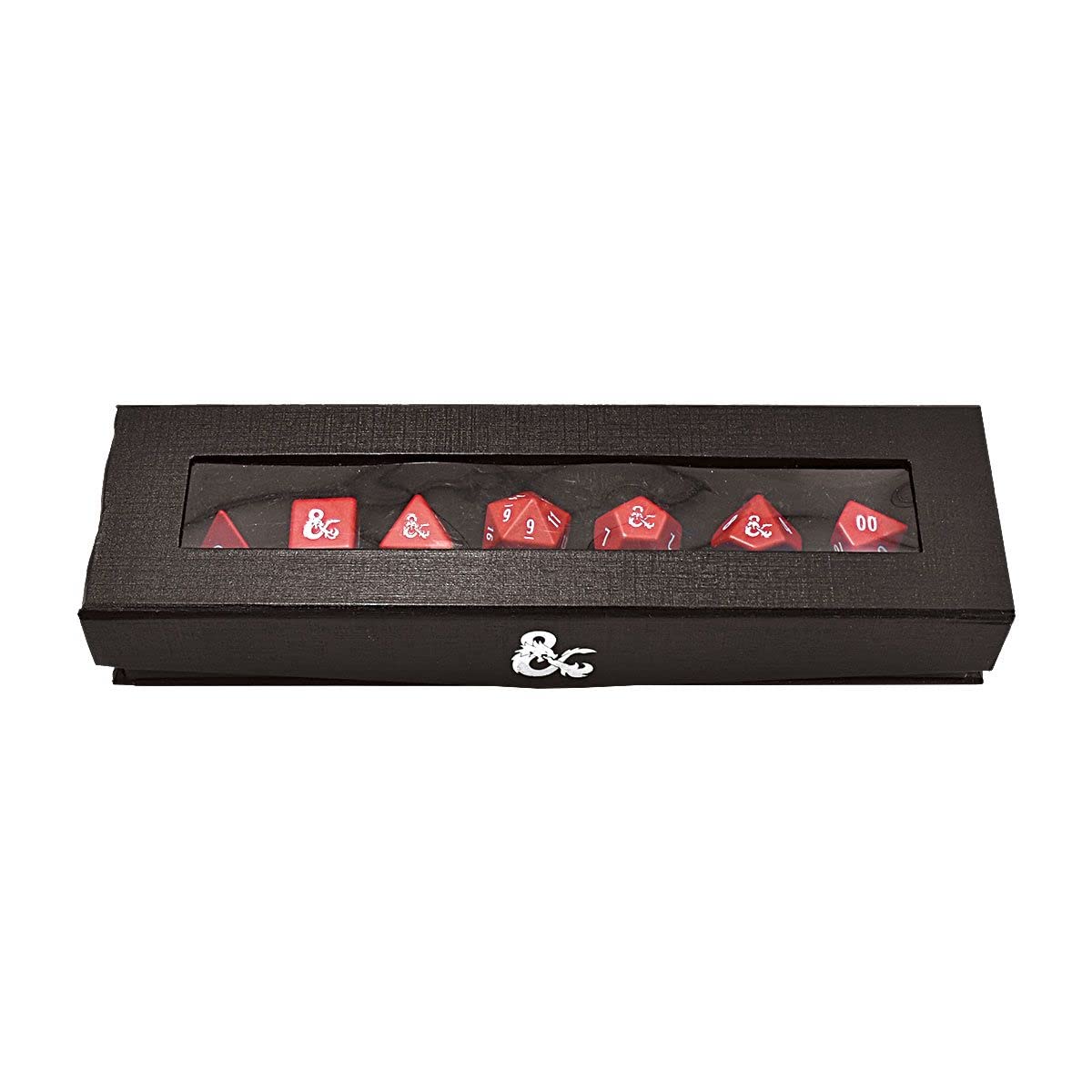 Heavy Metal Red And White 7 RPG Dice Set: Dungeons & Dragons DDN