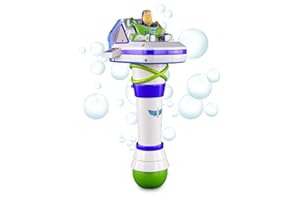 Disney Store Official Toy Story Buzz Lightyear Light-Up Bubble Wand – Interactive LED Toy, Perfect for Kids & Fans, Authentic Movie Design, Ideal Outdoor Play & Parties, Durable and Safe for All Ages