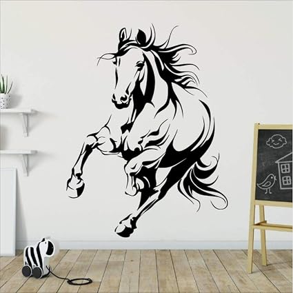 Lglays Gran Caballo Corriente Animal Etiqueta De La Pared Habitación