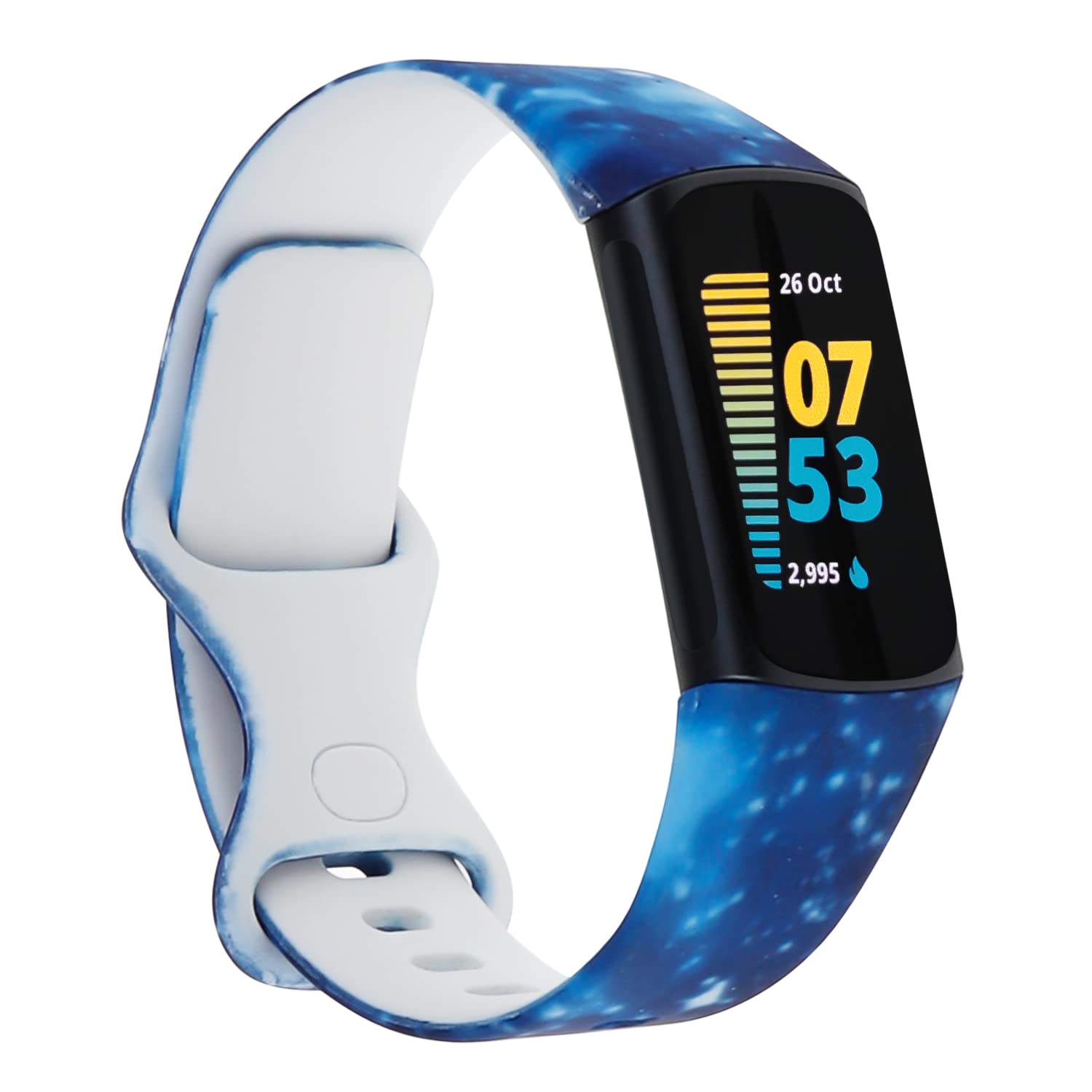 Baaletc Sport Silicone Strap Compatible with Fitbit Charge 5 Strap/Fitbit Charge 6 Strap, Waterproof Soft Adjustable Breathable Sport Bands for Charge 5 Strap/Charge 6 Strap, Small Large