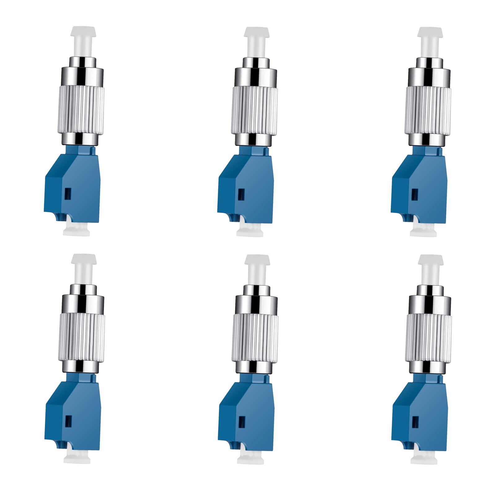 fyboptwu - 6 pcs Visual Fault Locator Adapter FC Male to LC Female Adapter Optic Fiber Convertor Single Mode 9/125um Hybrid Optical Adapter Adapter Fiber Optical UPC Adapter Coupler