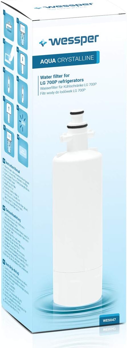 Wessper® Aqua Crystalline Fridge Freezer Water Filter for Beko 9256712 4394650100 SBS4K Blomberg KFD9952PXD IWD1004ET KFD9952PXDUK Lamona HJA6110 LAM6100 Grundig 487960000 GSN9440XA - Image 5