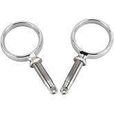 NovelBee 2pcs Boat Oar Locks,Stainless Oarlock Sockets for Kayak Paddle | Oar Locks for Row Boat,Stainless Steel Oarlock Socket Side Mount Rowlock Paddle Bracket,Oar Locks for Small Boat Dinghy Canoe