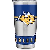 Rico Industries NCAA Webster Gorloks Standard 20oz Stainless Steel Tumbler with Lid - Great For Coffee, Tea, Water or Cocktails