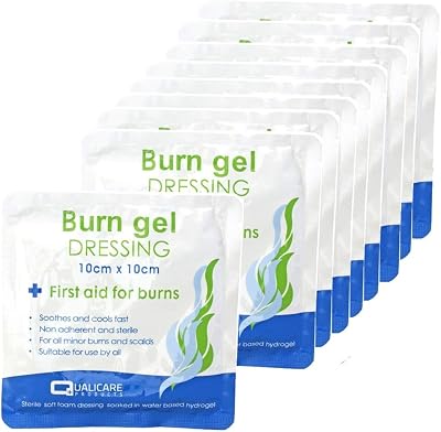 (BOX OF 10) SHB First Aid Burn Gel Dressing 10cm x 10cm Medium