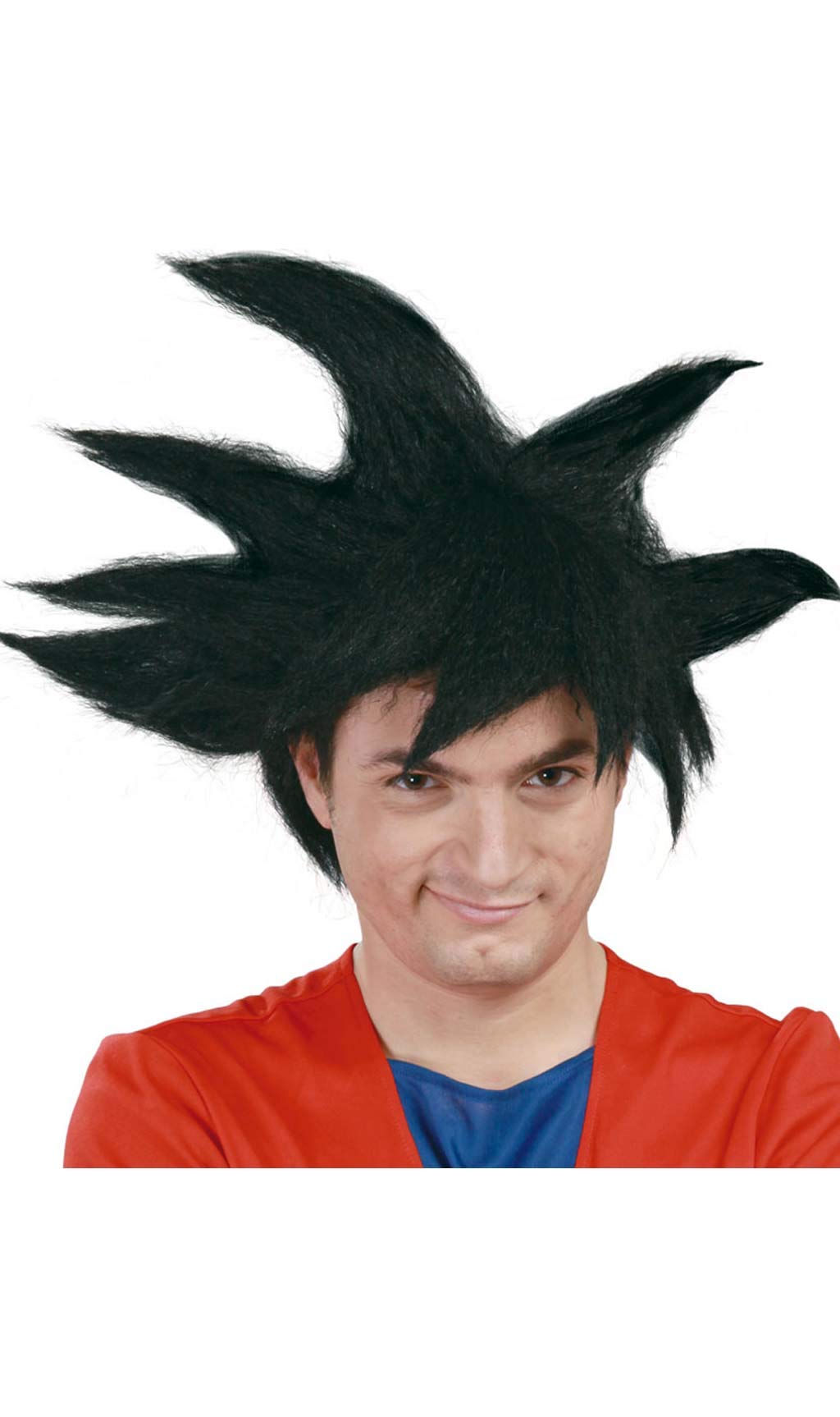 FIESTAS GUIRCA | Black Warrior Wig (One Size) - Unisex Adult - Wig for Anime and Cosplay Fancy Dress Costumes - Ideal for Halloween, Carnival, and Fancy Dress Parties - Black