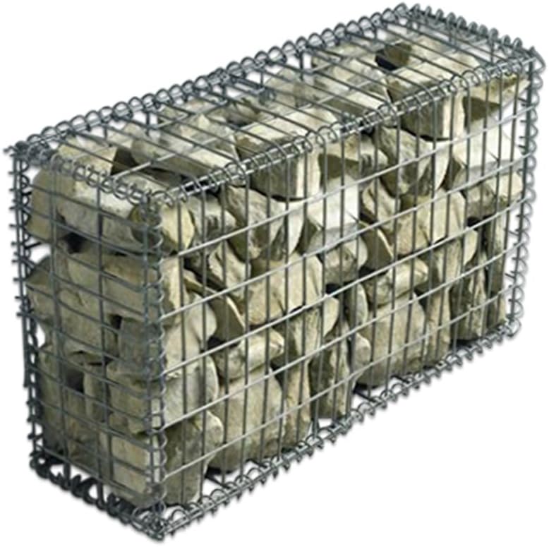 Gabion Stone Basket Rock Fence Wire Baskets Gabions Stones 100x80x30 cm