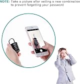 ZHEGE 4 Digit Combination Padlock for Locker Gym Outdoor Weatherproof Black Blue view 7