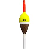 Thill America's Classic Float Fishing Bobber with Buoyant Balsa Wood Body, Pack of 2, 7/8" Oval, Slip Float