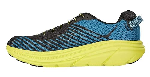 HOKA ONE ONE Rincon Men's Running Shoes, Black/Citrus, 12 US in