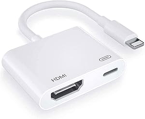 [Apple MFi Certified] Lightning to HDMI Adapter, 1080P Digital AV Adapter 4K Audio & Video HDMI Sync Screen Connector Cable Compatible with iPhone 12/11/XS/XR/X/8/7/iPa-d to TV Projector Monitor